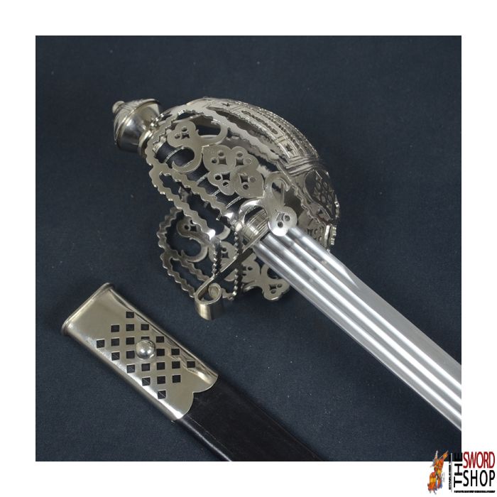 18th C. Stirling Basket Hilt Broadsword