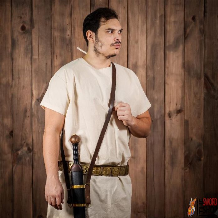 Leather Roman Baldric - Brown