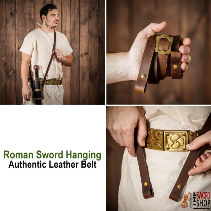 Leather Roman Baldric - Brown