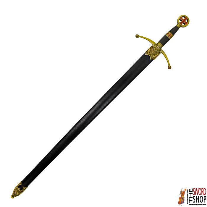 Crusader Sword (Brass Hilt) with Scabbard