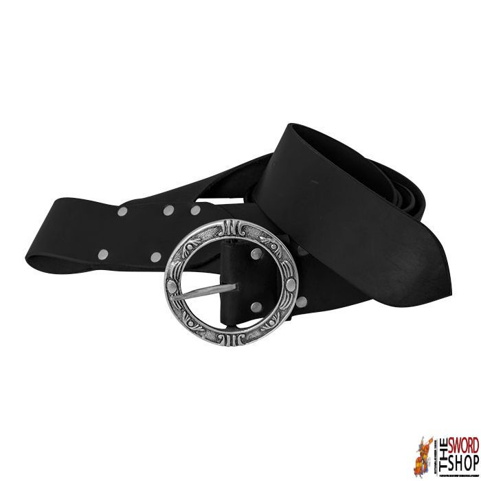 Pirate Baldric Belt - Black Leather