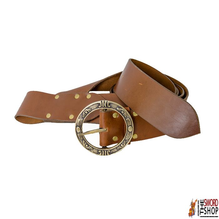 Pirate Baldric Belt - Brown Leather