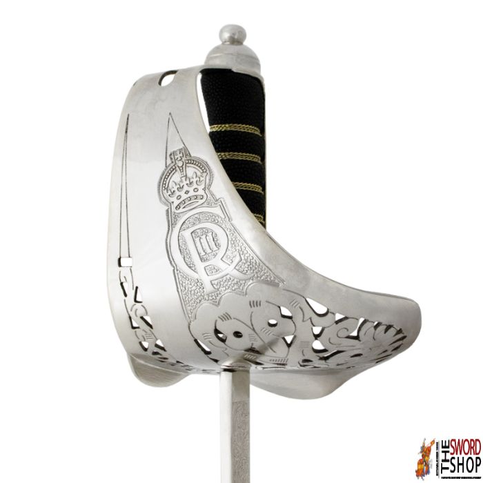 Premium British Infantry Officer's Sword - CR 1897 Pattern (Leather Scabbard - Brown)