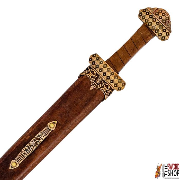 Peterson Type D Bronze Hilt Viking Sword - Leather Grip