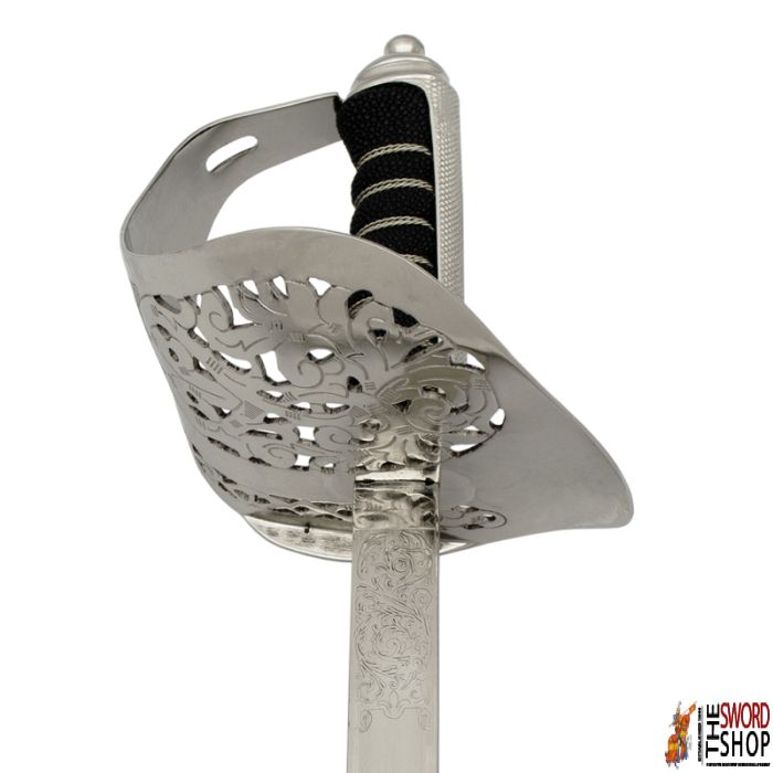 Premium British Infantry Officer's Sword - CR 1897 Pattern (Leather Scabbard - Brown)