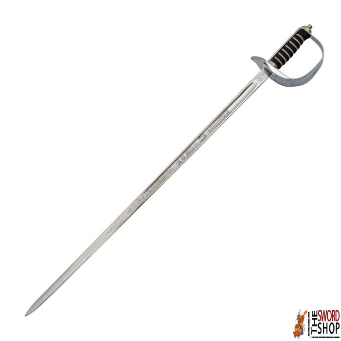 Premium British Infantry Officer's Sword - ER 1897 Pattern (Leather Scabbard)