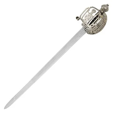 18th C. Stirling Basket Hilt Broadsword
