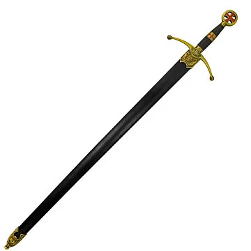 Crusader Sword (Brass Hilt) with Scabbard